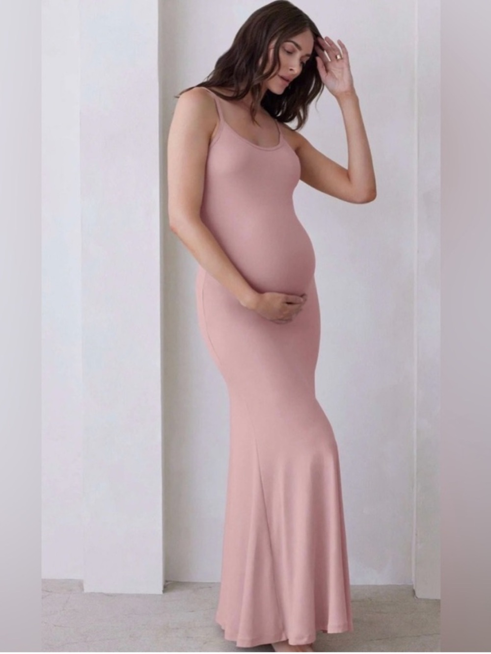 Bumpsuit The Cloud Maxi Dress Dusty Rose Maternity Large